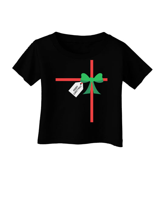 Merry Christmas Present Gift Infant T-Shirt Dark-Infant T-Shirt-TooLoud-Black-06-Months-Davson Sales