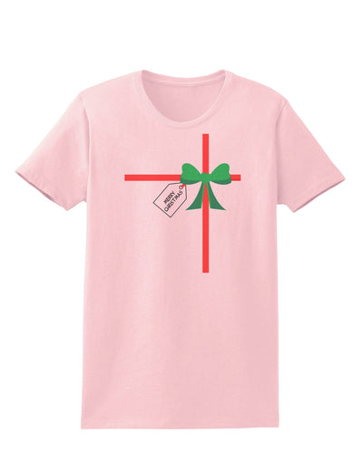 Merry Christmas Present Gift Womens T-Shirt-Womens T-Shirt-TooLoud-PalePink-X-Small-Davson Sales