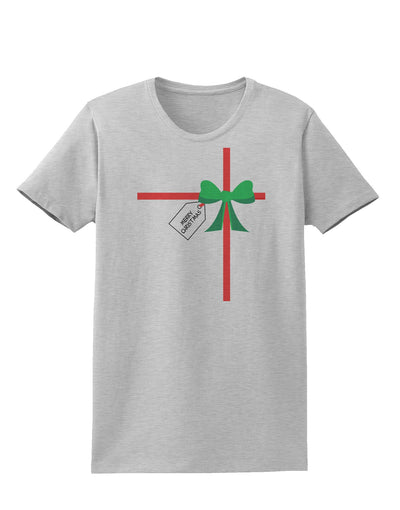 Merry Christmas Present Gift Womens T-Shirt-Womens T-Shirt-TooLoud-AshGray-X-Small-Davson Sales