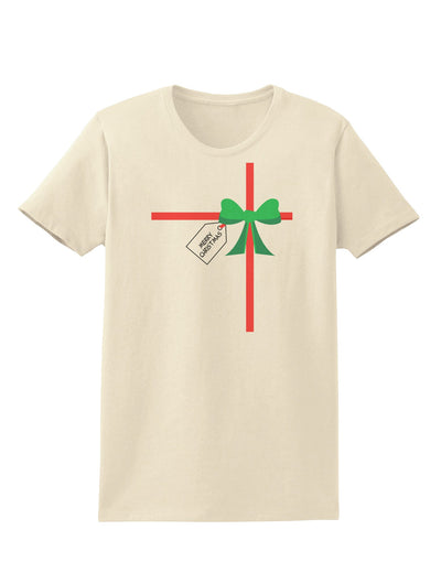 Merry Christmas Present Gift Womens T-Shirt-Womens T-Shirt-TooLoud-Natural-X-Small-Davson Sales