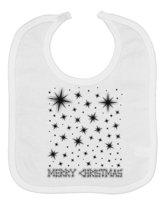 Merry Christmas Shining Night Stars Baby Bib