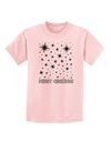 Merry Christmas Shining Night Stars Childrens T-Shirt-Childrens T-Shirt-TooLoud-PalePink-X-Small-Davson Sales