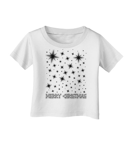 Merry Christmas Shining Night Stars Infant T-Shirt-Infant T-Shirt-TooLoud-White-06-Months-Davson Sales