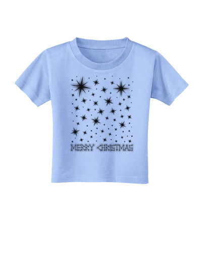 Merry Christmas Shining Night Stars Toddler T-Shirt-Toddler T-Shirt-TooLoud-Aquatic-Blue-2T-Davson Sales