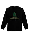 Merry Christmas Sparkles Adult Long Sleeve Dark T-Shirt-TooLoud-Black-Small-Davson Sales