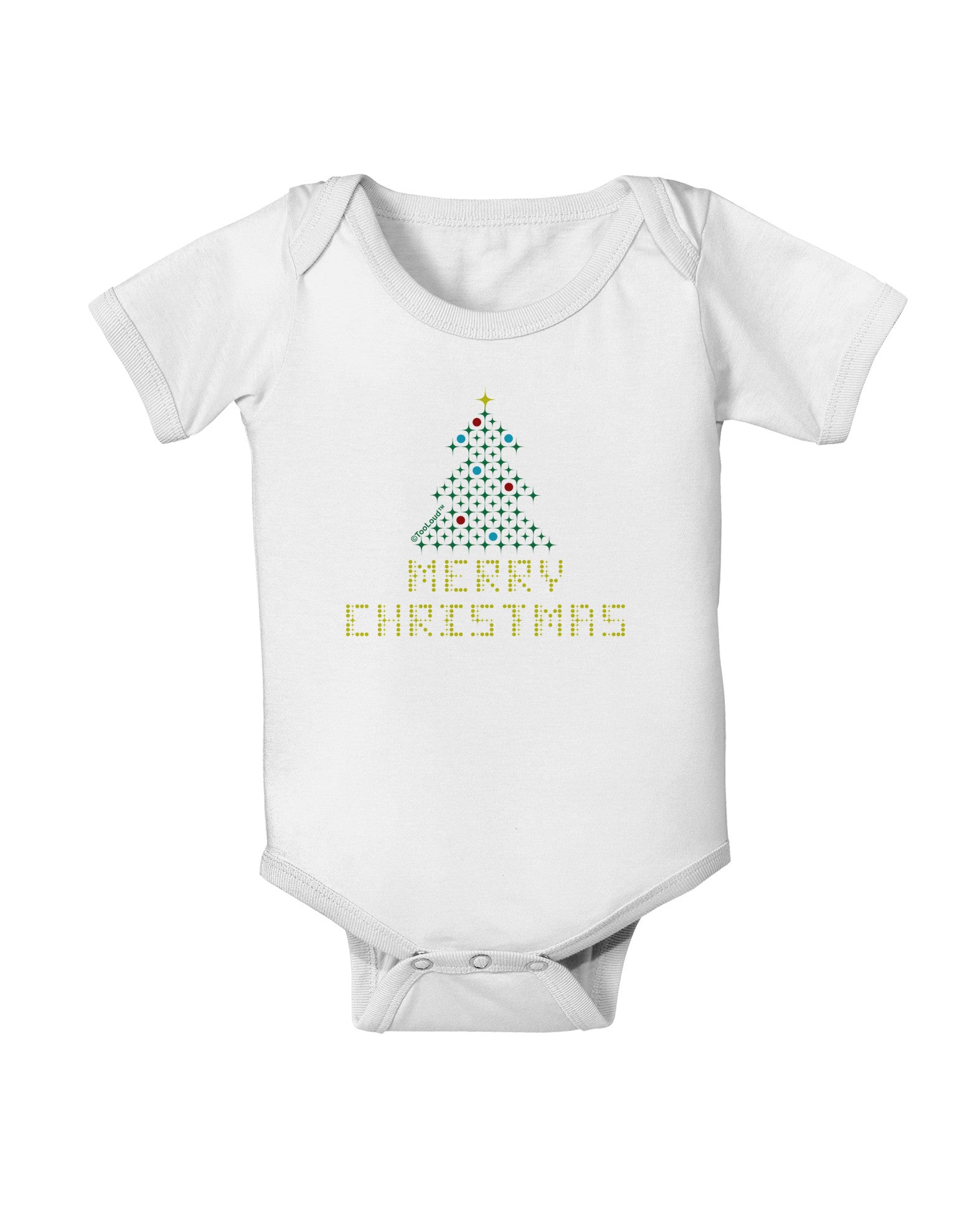 Merry Christmas Sparkles Baby Romper Bodysuit-Baby Romper-TooLoud-White-06-Months-Davson Sales