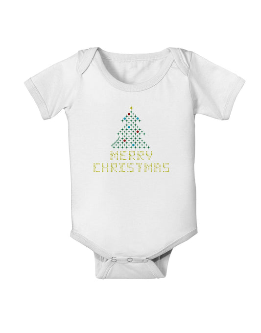 Merry Christmas Sparkles Baby Romper Bodysuit-Baby Romper-TooLoud-White-06-Months-Davson Sales