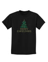 Merry Christmas Sparkles Childrens Dark T-Shirt-Childrens T-Shirt-TooLoud-Black-X-Small-Davson Sales