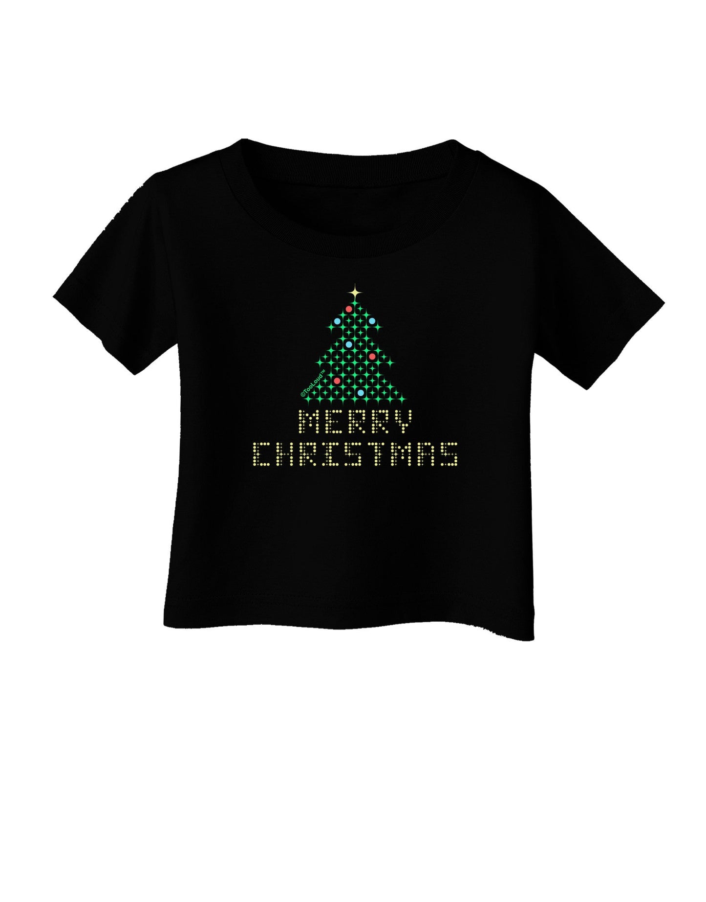 Merry Christmas Sparkles Infant T-Shirt Dark-Infant T-Shirt-TooLoud-Black-06-Months-Davson Sales