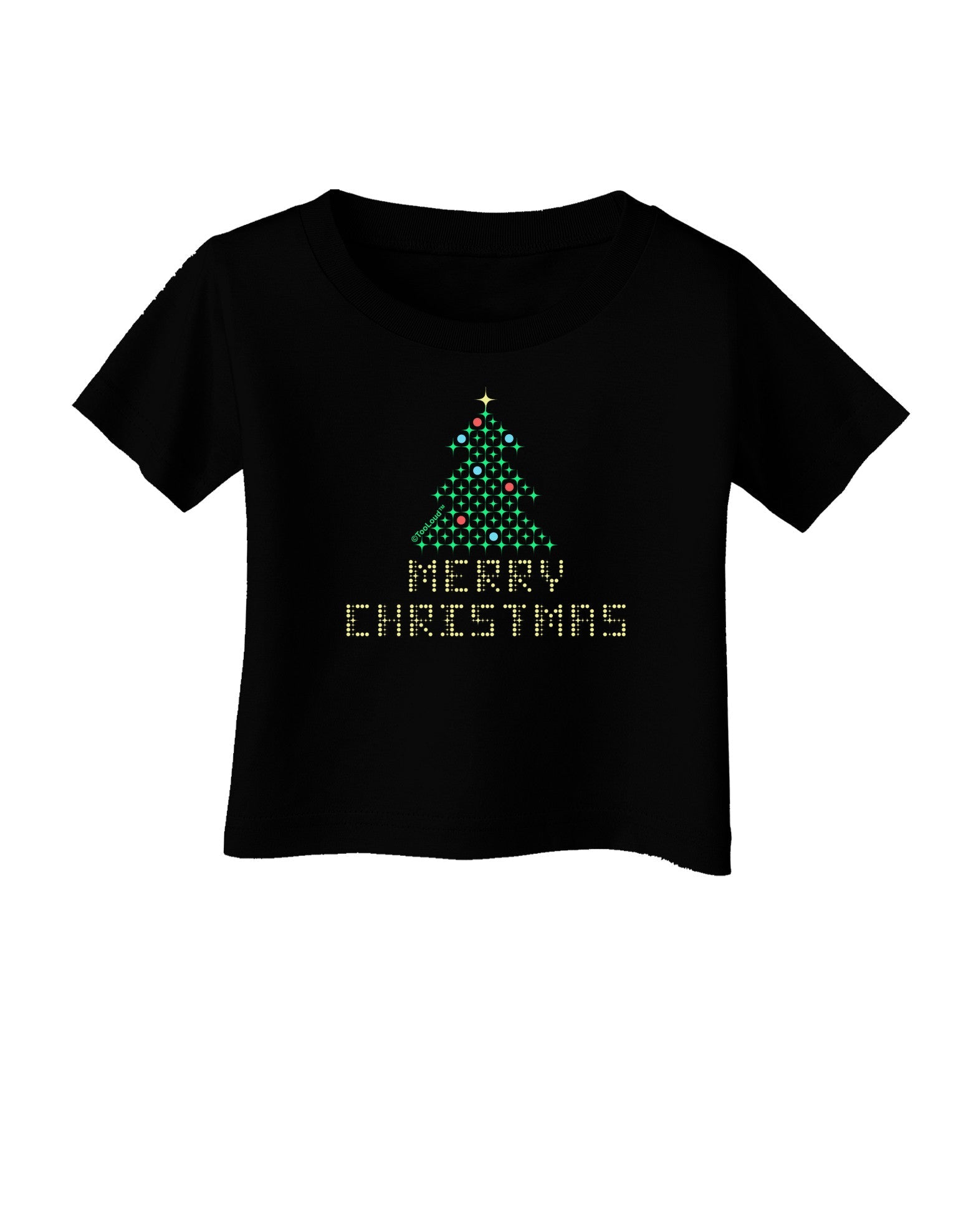 Merry Christmas Sparkles Infant T-Shirt Dark-Infant T-Shirt-TooLoud-Black-06-Months-Davson Sales