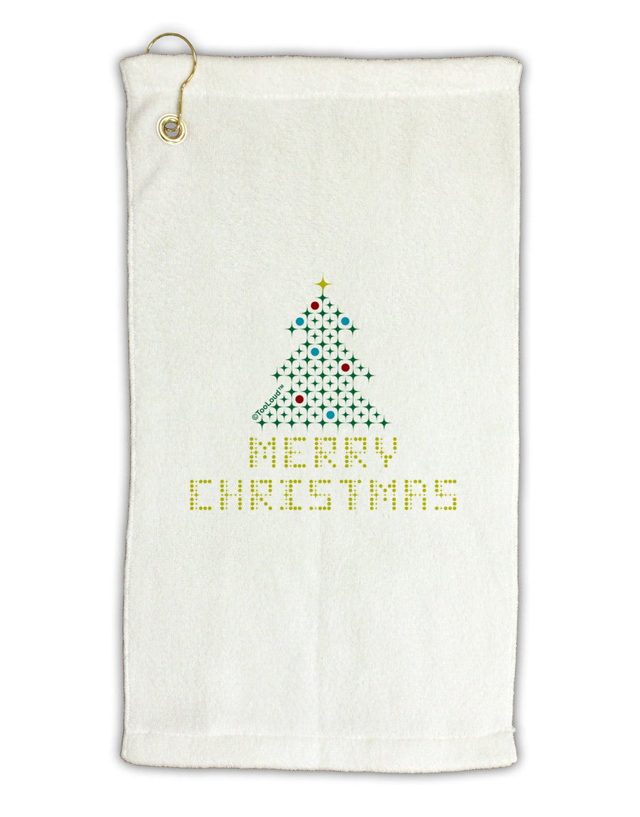 Merry Christmas Sparkles Micro Terry Gromet Golf Towel 16 x 25 inch-Golf Towel-TooLoud-White-Davson Sales