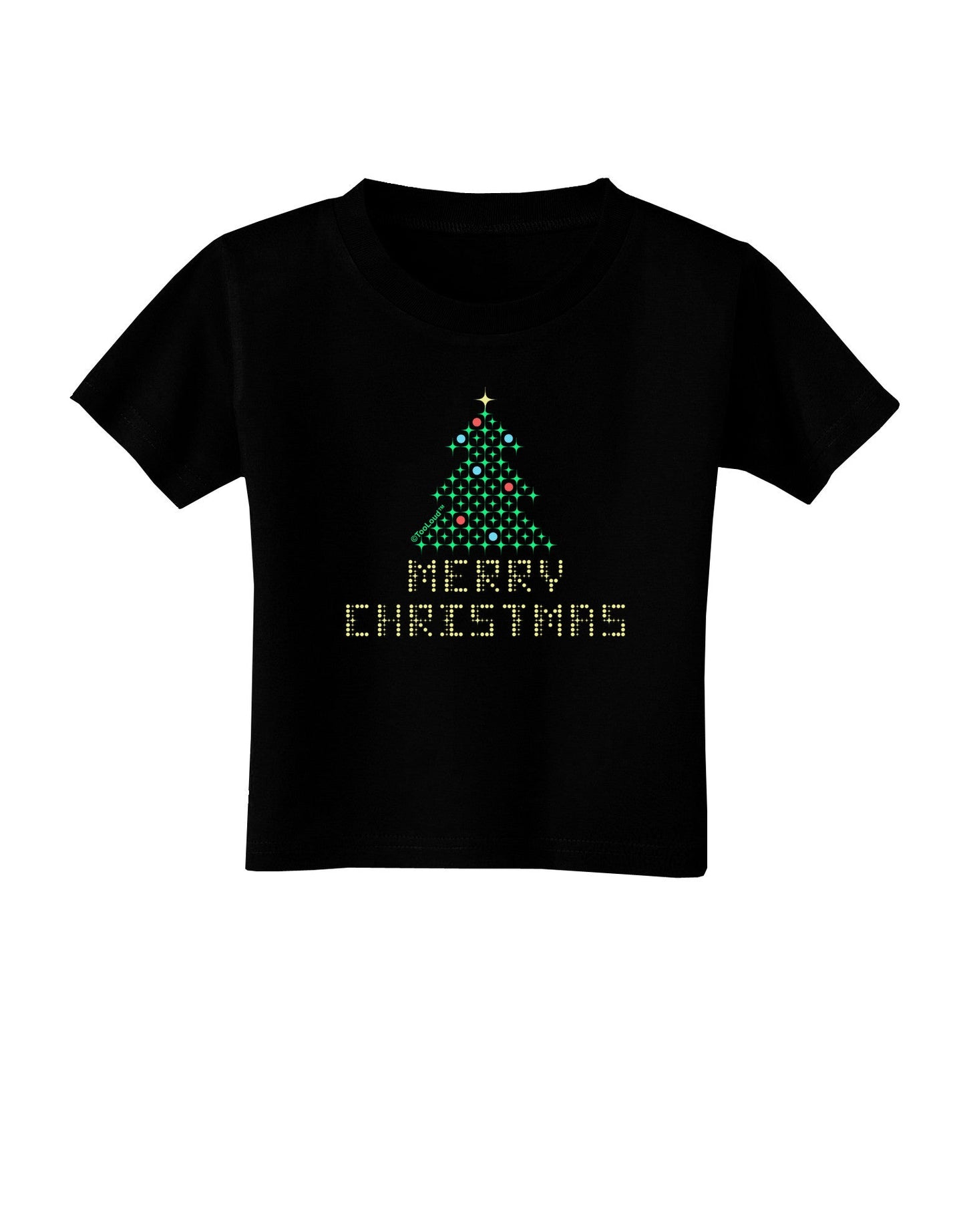 Merry Christmas Sparkles Toddler T-Shirt Dark-Toddler T-Shirt-TooLoud-Black-2T-Davson Sales