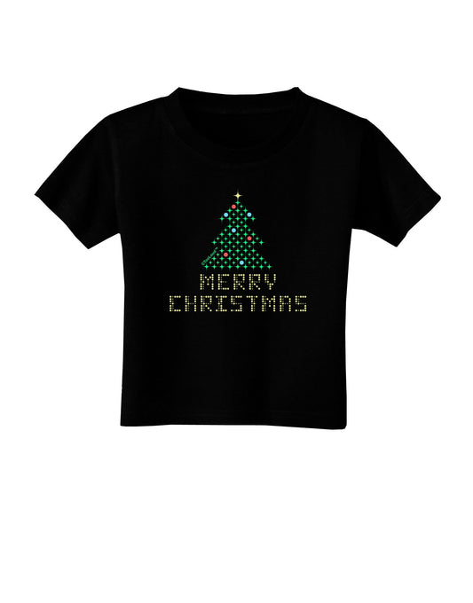 Merry Christmas Sparkles Toddler T-Shirt Dark-Toddler T-Shirt-TooLoud-Black-2T-Davson Sales