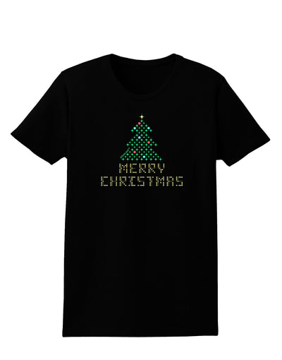 Merry Christmas Sparkles Womens Dark T-Shirt-TooLoud-Black-X-Small-Davson Sales