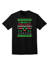 Merry Christmas Ugly Christmas Sweater Adult Dark T-Shirt-Mens T-Shirt-TooLoud-Black-Small-Davson Sales