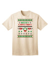 Merry Christmas Ugly Christmas Sweater Adult T-Shirt-Mens T-Shirt-TooLoud-Natural-Small-Davson Sales
