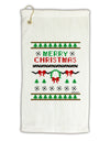 Merry Christmas Ugly Christmas Sweater Micro Terry Gromet Golf Towel 16 x 25 inch-Golf Towel-TooLoud-White-Davson Sales