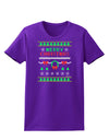 Merry Christmas Ugly Christmas Sweater Womens Dark T-Shirt-TooLoud-Purple-X-Small-Davson Sales