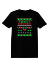 Merry Christmas Ugly Christmas Sweater Womens Dark T-Shirt-TooLoud-Black-X-Small-Davson Sales