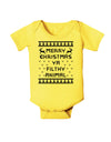 Merry Christmas Ya Filthy Animal Christmas Sweater Baby Romper Bodysuit-Baby Romper-TooLoud-Yellow-06-Months-Davson Sales