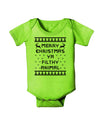 Merry Christmas Ya Filthy Animal Christmas Sweater Baby Romper Bodysuit-Baby Romper-TooLoud-Lime-Green-06-Months-Davson Sales