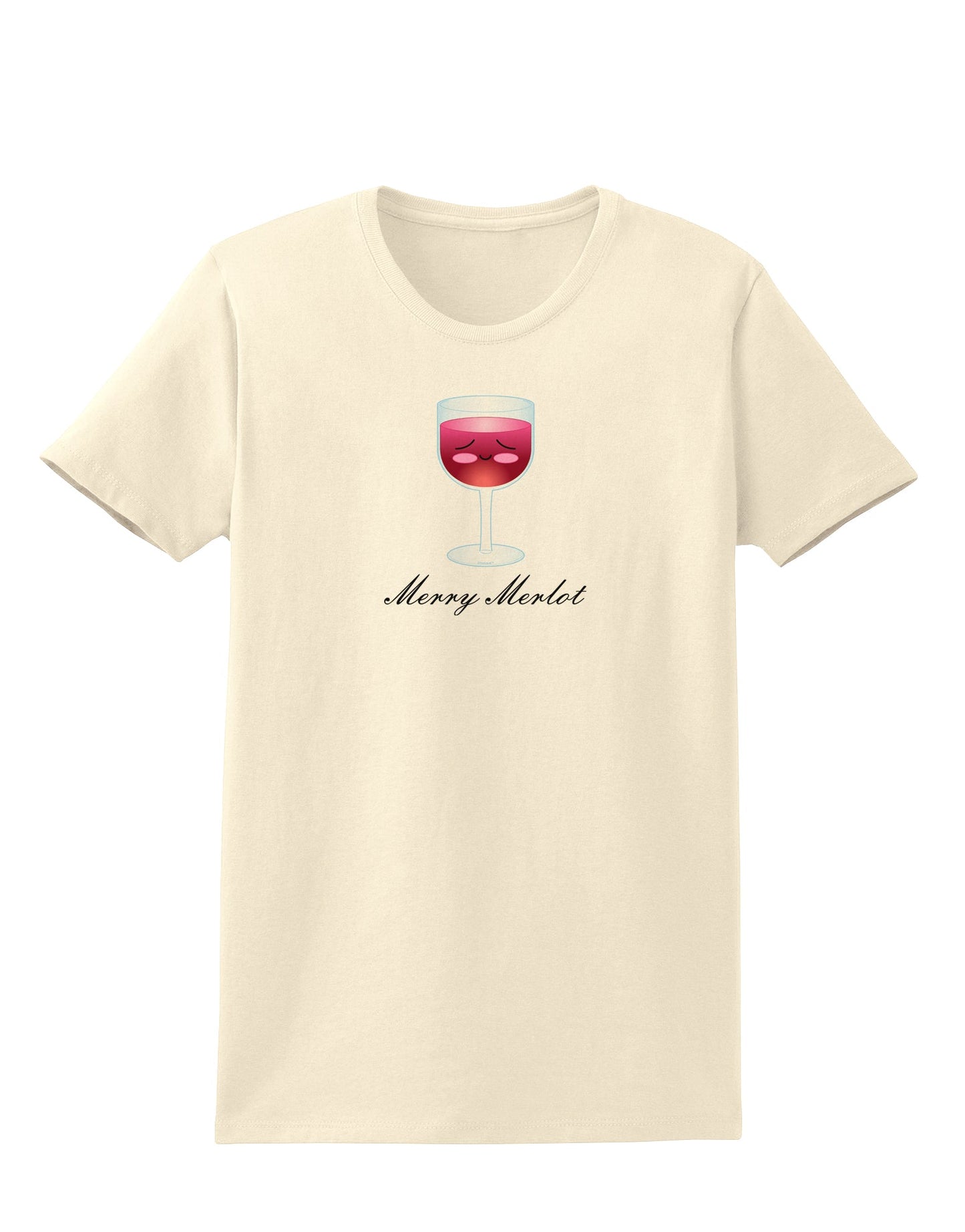 Merry Merlot Text Womens T-Shirt-Womens T-Shirt-TooLoud-Natural-X-Small-Davson Sales