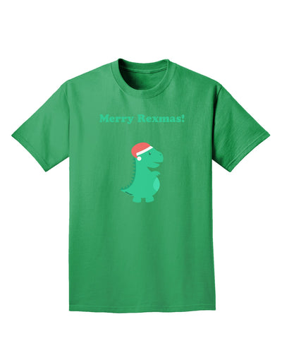 Merry Rexmas T-Rex Dinosaur Christmas Adult Dark T-Shirt-Mens T-Shirt-TooLoud-Kelly-Green-Small-Davson Sales