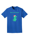 Merry Rexmas T-Rex Dinosaur Christmas Adult Dark T-Shirt-Mens T-Shirt-TooLoud-Royal-Blue-Small-Davson Sales