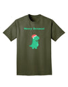 Merry Rexmas T-Rex Dinosaur Christmas Adult Dark T-Shirt-Mens T-Shirt-TooLoud-Military-Green-Small-Davson Sales