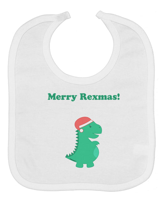 Merry Rexmas T-Rex Dinosaur Christmas Baby Bib