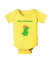 Merry Rexmas T-Rex Dinosaur Christmas Baby Romper Bodysuit-Baby Romper-TooLoud-Yellow-06-Months-Davson Sales