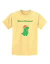 Merry Rexmas T-Rex Dinosaur Christmas Childrens T-Shirt-Childrens T-Shirt-TooLoud-Daffodil-Yellow-X-Small-Davson Sales