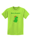 Merry Rexmas T-Rex Dinosaur Christmas Childrens T-Shirt-Childrens T-Shirt-TooLoud-Lime-Green-X-Small-Davson Sales