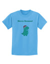 Merry Rexmas T-Rex Dinosaur Christmas Childrens T-Shirt-Childrens T-Shirt-TooLoud-Aquatic-Blue-X-Small-Davson Sales