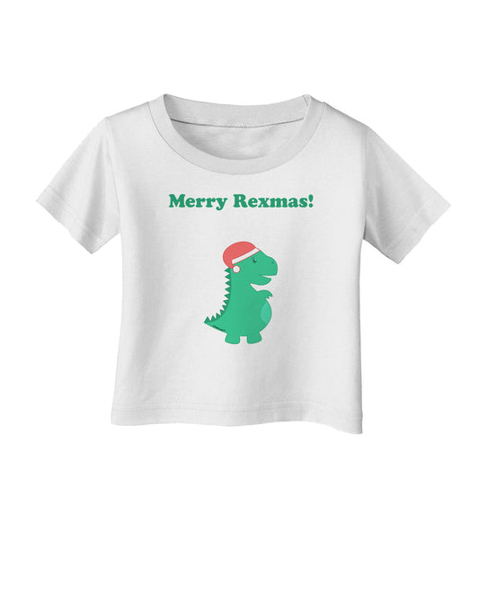 Merry Rexmas T-Rex Dinosaur Christmas Infant T-Shirt-Infant T-Shirt-TooLoud-White-06-Months-Davson Sales