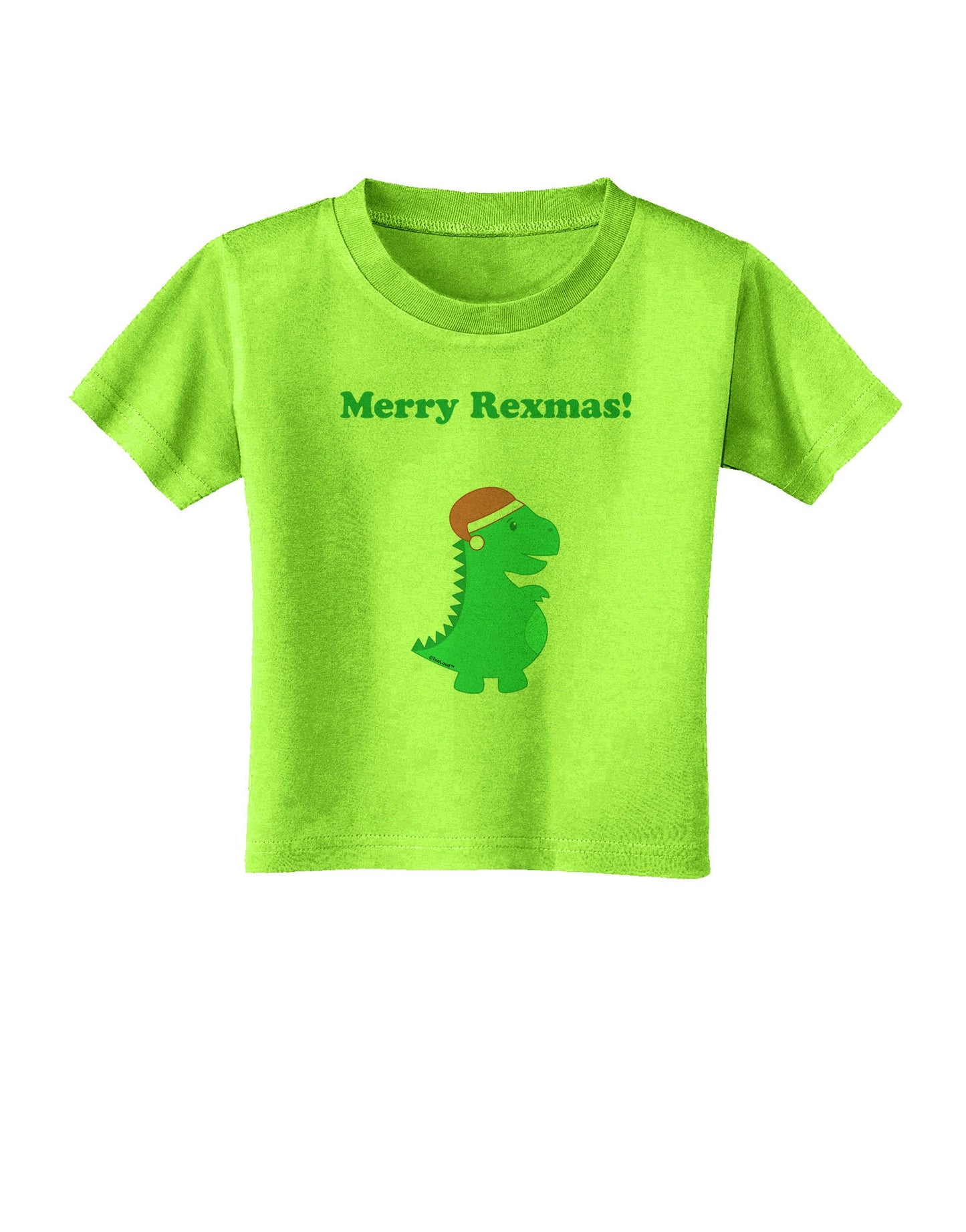 Merry Rexmas T-Rex Dinosaur Christmas Toddler T-Shirt-Toddler T-Shirt-TooLoud-Lime-Green-2T-Davson Sales