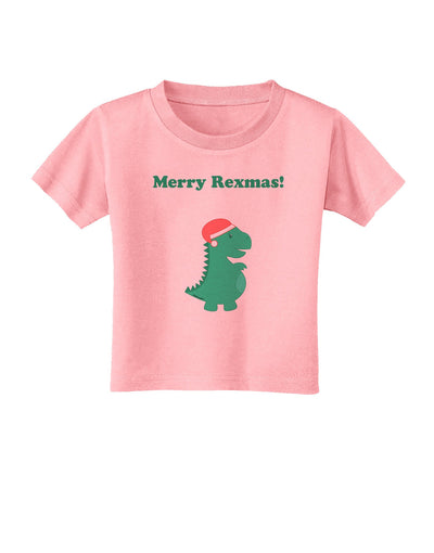 Merry Rexmas T-Rex Dinosaur Christmas Toddler T-Shirt-Toddler T-Shirt-TooLoud-Candy-Pink-2T-Davson Sales