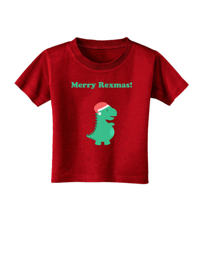 Merry Rexmas T-Rex Dinosaur Christmas Toddler T-Shirt Dark-Toddler T-Shirt-TooLoud-Clover-Green-2T-Davson Sales