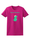 Merry Rexmas T-Rex Dinosaur Christmas Womens Dark T-Shirt-TooLoud-Hot-Pink-Small-Davson Sales