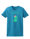 Merry Rexmas T-Rex Dinosaur Christmas Womens Dark T-Shirt-TooLoud-Turquoise-X-Small-Davson Sales