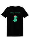 Merry Rexmas T-Rex Dinosaur Christmas Womens Dark T-Shirt-TooLoud-Black-X-Small-Davson Sales