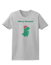 Merry Rexmas T-Rex Dinosaur Christmas Womens T-Shirt-Womens T-Shirt-TooLoud-AshGray-X-Small-Davson Sales