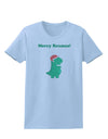 Merry Rexmas T-Rex Dinosaur Christmas Womens T-Shirt-Womens T-Shirt-TooLoud-Light-Blue-X-Small-Davson Sales