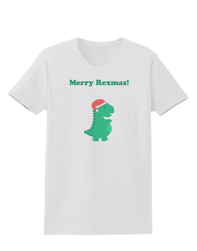 Merry Rexmas T-Rex Dinosaur Christmas Womens T-Shirt-Womens T-Shirt-TooLoud-White-X-Small-Davson Sales