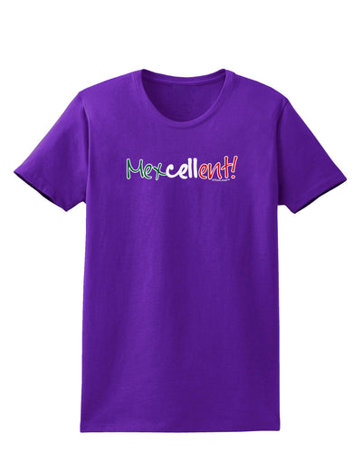 Mexcellent Flag Color - Cinco De Mayo Womens Dark T-Shirt-TooLoud-Purple-X-Small-Davson Sales