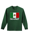 Mexcellent - Mexican Flag Adult Long Sleeve Dark T-Shirt-TooLoud-Dark-Green-Small-Davson Sales