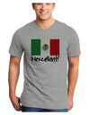 Mexcellent - Mexican Flag Adult V-Neck T-shirt-Mens V-Neck T-Shirt-TooLoud-HeatherGray-Small-Davson Sales
