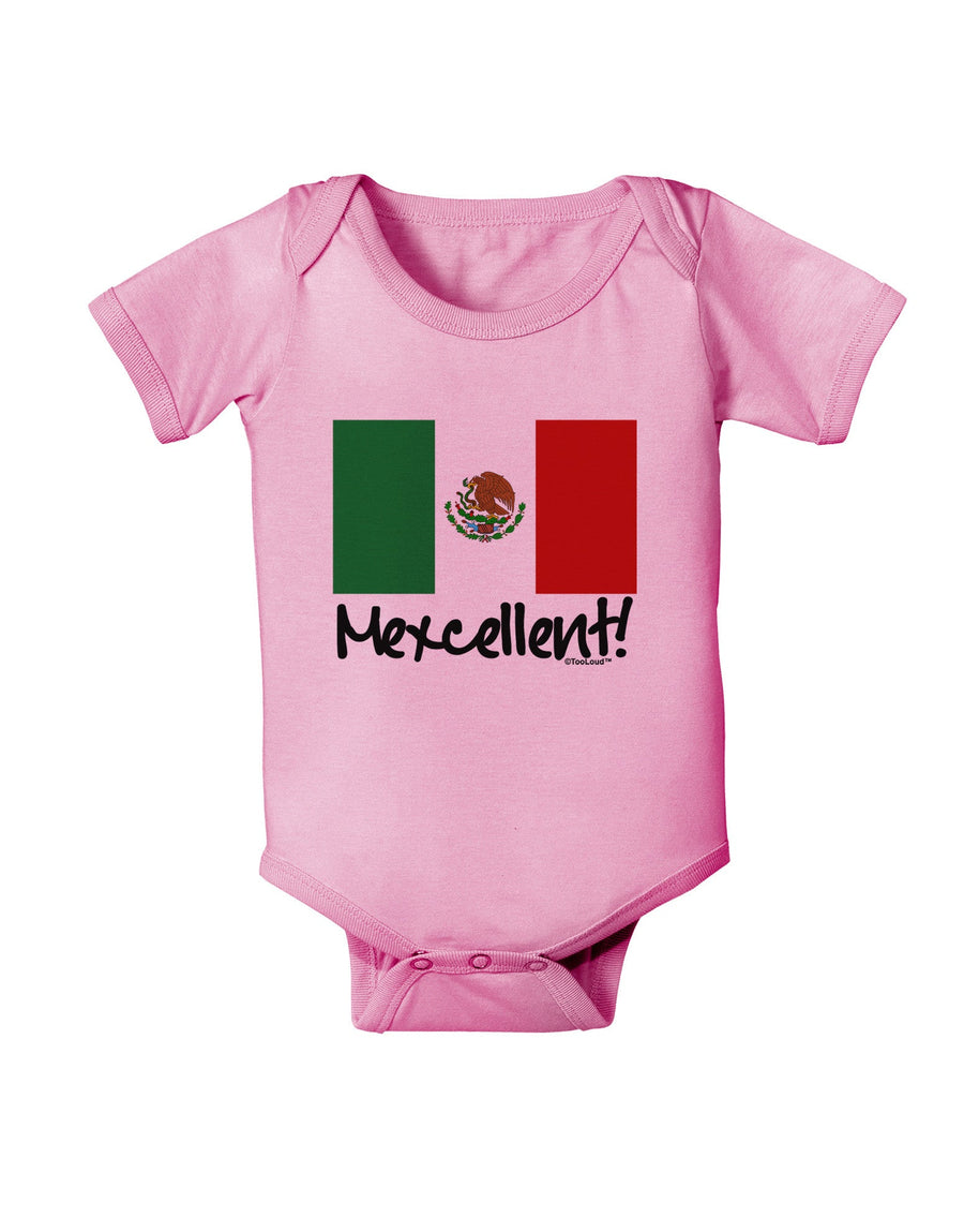 Mexcellent - Mexican Flag Baby Romper Bodysuit-Baby Romper-TooLoud-White-06-Months-Davson Sales