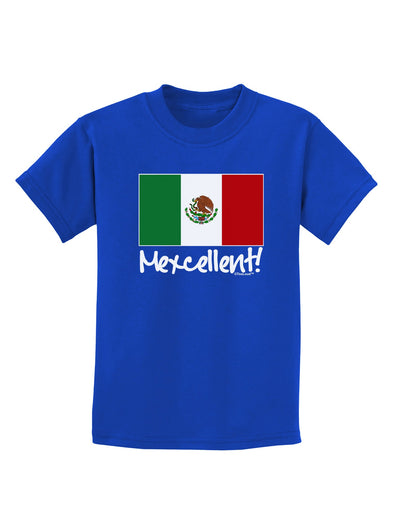 Mexcellent - Mexican Flag Childrens Dark T-Shirt-Childrens T-Shirt-TooLoud-Royal-Blue-X-Small-Davson Sales