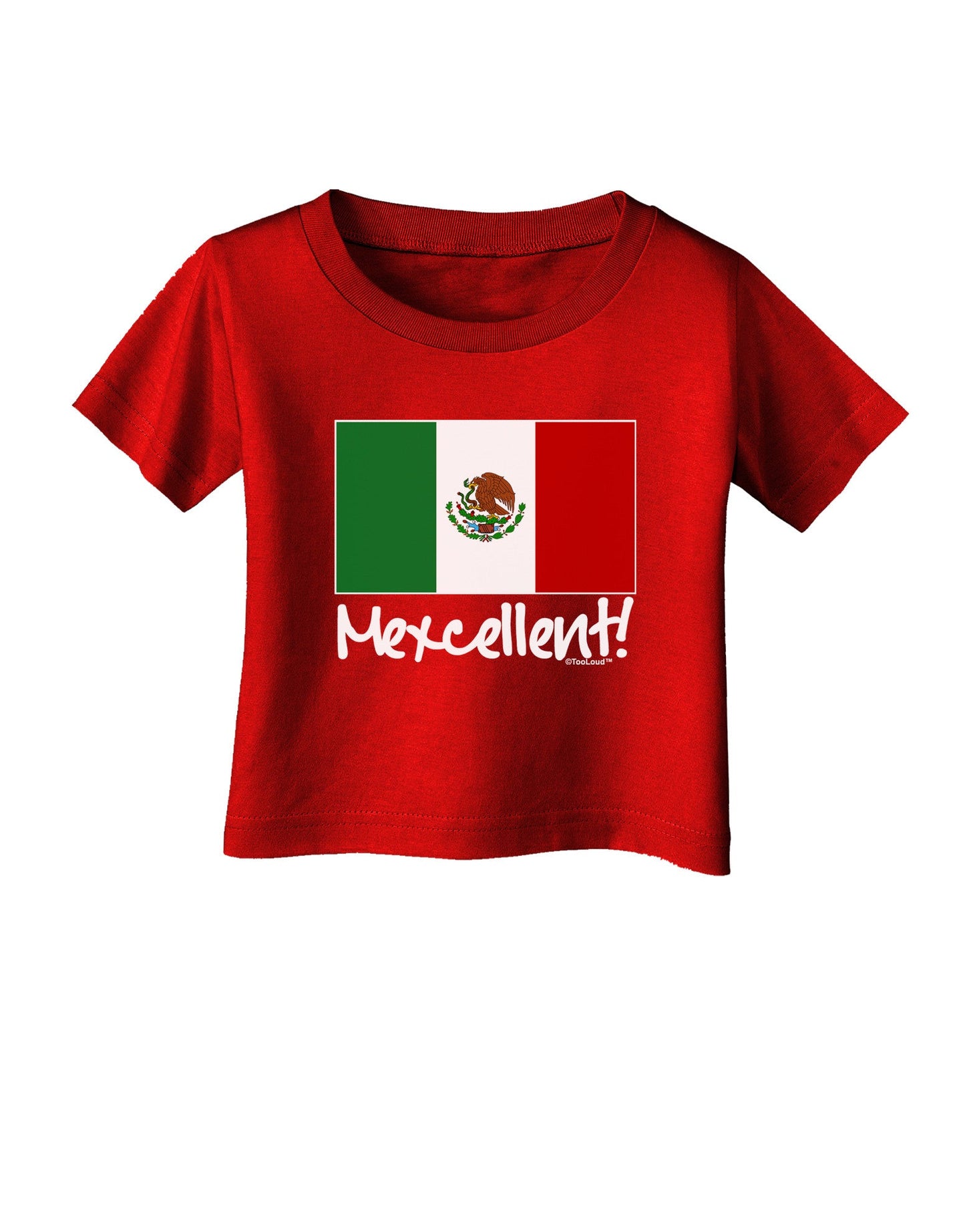 Mexcellent - Mexican Flag Infant T-Shirt Dark-Infant T-Shirt-TooLoud-Red-06-Months-Davson Sales